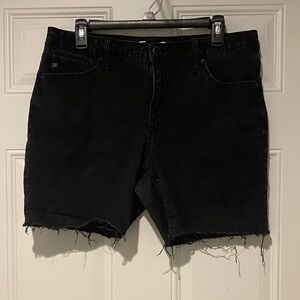 Seven7 Black Denim Women Shorts